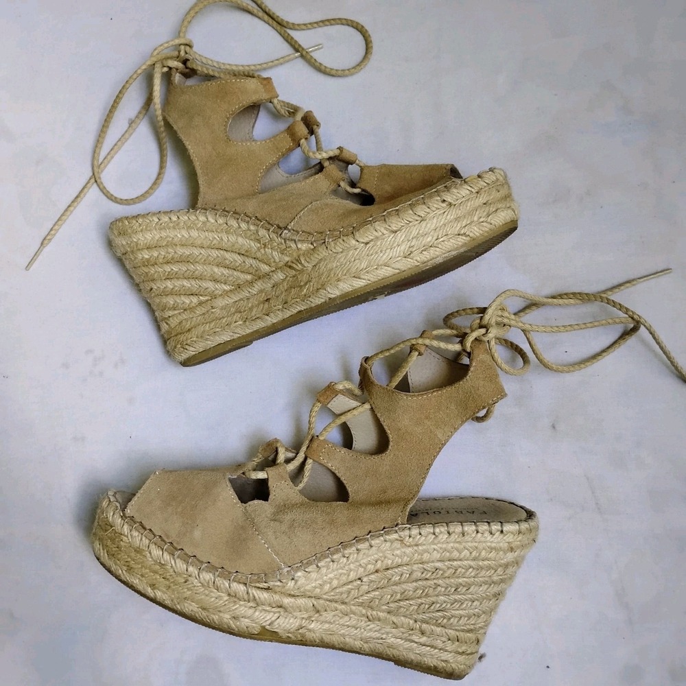 Fabiolas Sandals 41 Wedge Slingback Espadrille Boho Peasant Handmade Spain‎